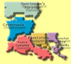Five Regions of Louisiana